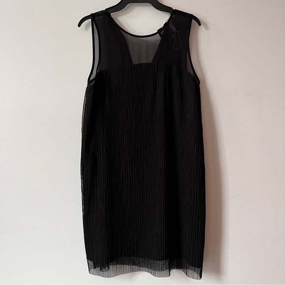 BCBGeneration  A-line Dress, crepe mesh body, XS black - Picture 3 of 9